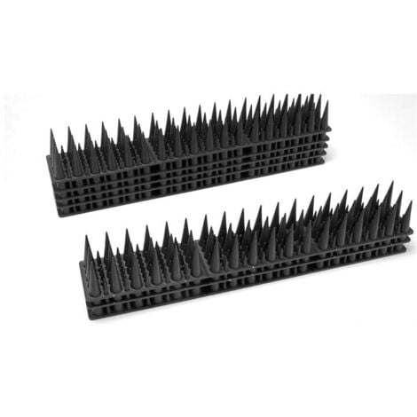 Pics Anti Pigeon en Plastique, Pique Anti Pigeons pour Balcon, Pic Anti Oiseaux Installer Clôturesappuis de Fenêtre, Empêchent Pigeons, Corbeaux, Chats de Un Atterrissage(15PCS) (Noir)