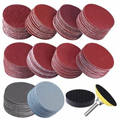 30 PièCes Disques Abrasifs en Maille 125Mm 80-600 Grain Crochet et Boucle  Papier Abrasif Disques Abrasifs Secs pour Ponceuse