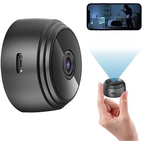 Caméra cachée de connexion wifi sans fil, 1920x1080p Mini 140 ° caméra wifi  grand angle, caméra espion de sécurité à domicile nounou caméra avec  détection de mouvement, enregistrement d'alarme, USB Pl