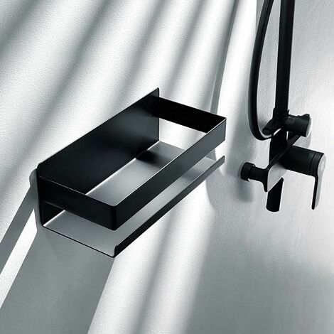 Étagère De Douche Murale En Acier Inoxydable SUS304 Brossé - Installation Avec Vis Ou Adhésif, Pour Salle De Bain Et Cuisine