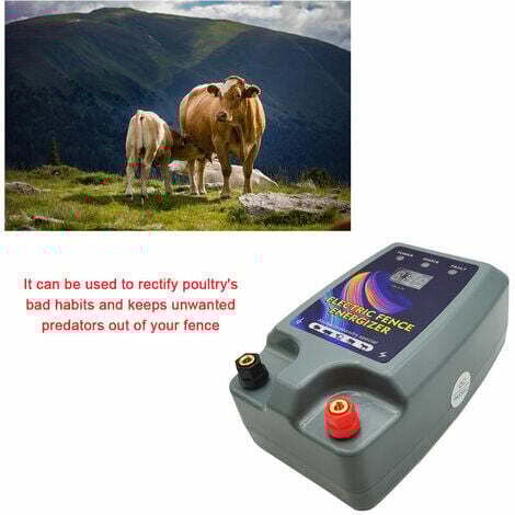 Clôture électrique pour bétail, animaux, électrificateur de clôture, haute puissance, 3 modes d'alimentation pour élevage de volailles