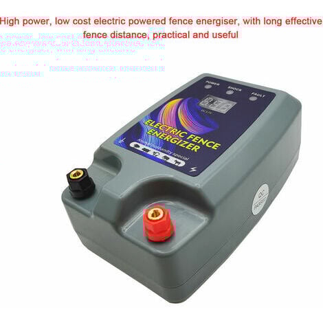 Clôture électrique pour bétail, animaux, électrificateur de clôture, haute puissance, 3 modes d'alimentation pour élevage de volailles