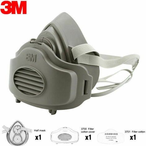 Respirateur réutilisable à demi-masque confort robuste avec attache rapide  3M(MC), 6502QL, moyen, 10/caisse