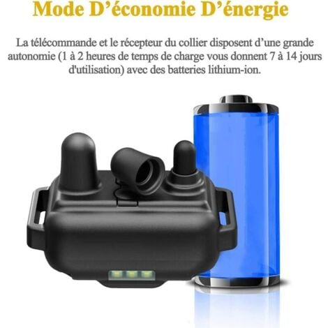 Collier de Dressage pour Chiens Rechargeable et IP67 Étanche avec Distance de 800m avec 99 Niveaux de Mode Vibration, Choc Electrique, Sonore.
