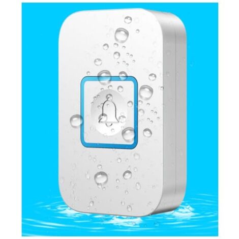 Sonnette sans fil, ensemble de sonnette sans fil, portée de 400 m IP55 sonnette de porte d'entrée extérieure étanche avec 3 récepteurs enfichables, 60 mélodies, 5 niveaux de volume, branchez simplemen