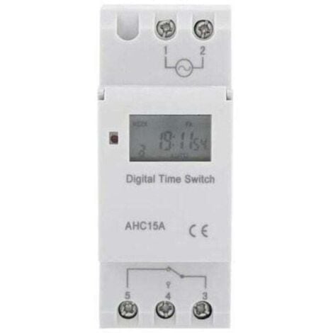 LCD Minuterie Programmateur horaire électrique hebdomadaire Numérique Timer Interrupteur 15A(220V)