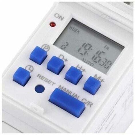 LCD Minuterie Programmateur horaire électrique hebdomadaire Numérique Timer Interrupteur 15A(220V)