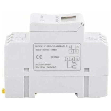 LCD Minuterie Programmateur horaire électrique hebdomadaire Numérique Timer Interrupteur 15A(220V)