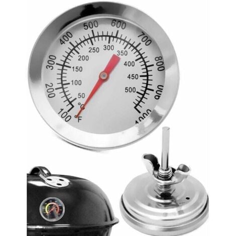 Thermomètre de cuisson analogique résistant à la chaleur pour barbecue, fours, fumeurs, fumeurs. 10°C - 500°C