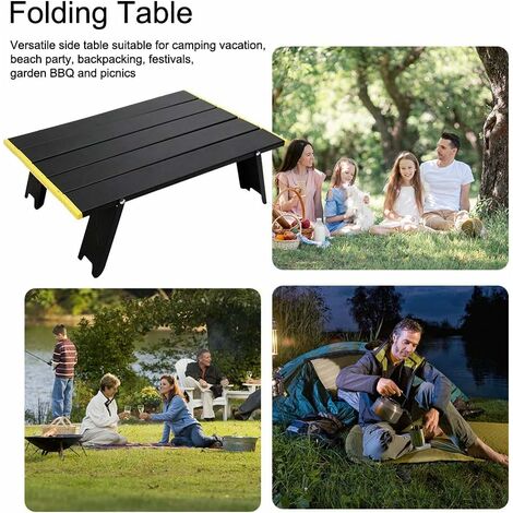 AKTIVE Camping - Table Pliante en Aluminium avec Poignée. Table Basse