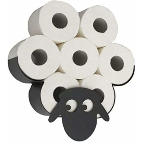 Porte-Rouleau de Papier Toilette Animal Porte-Papier Toilette Joli Animal Support Mural Chambre Porte-Rouleau de Toilette Cuisine Salle de Bain Accessoires mouton