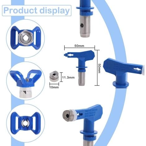 Buse Airless pulvérisation Réversible, 2X Buse siège Garde, Accessoires Buse Airless pour Pistolet à Peinture Haute Pression (Tapez 211, 315, 417, 517, 515, 523)