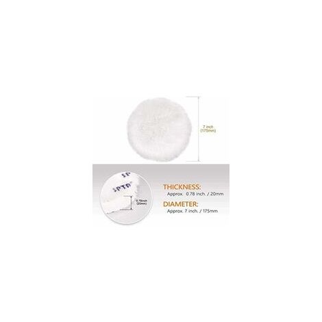 5 pièces 180mm laine polissage éponge disque polissage tampons de polissage pour Machine à polir Machine à polir