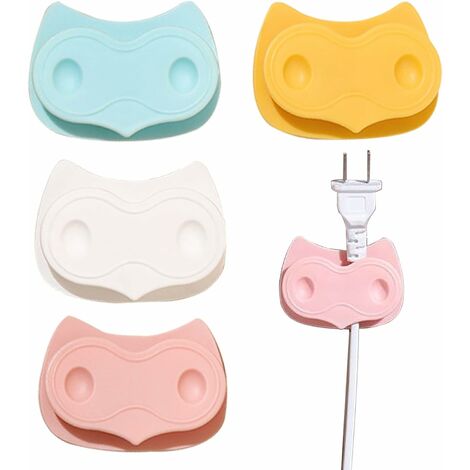 Lot De 40 Supports De Câble Auto-adhésifs, Carrés, Avec Clip - Rangement Fil Mural, Base Collante