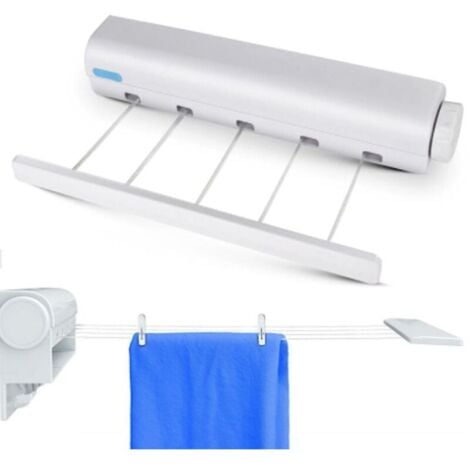 [JAMAIS UTILISÉ]Corde à linge rétractable automatique à cinq fils à ressort