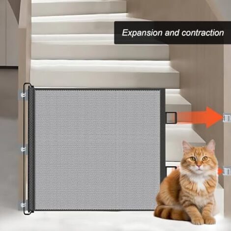 Barrière Extensible Intérieur/extérieur - Sans Perçage, Ajustable Pour Bébés Et Animaux - Sécurité Escaliers/portes