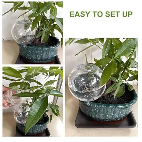 Lot De 2 Distributeurs D'Eau En Céramique 110 Ml - Arrosage Automatique Plantes 3-7 Jours - Hauteur 14 Cm