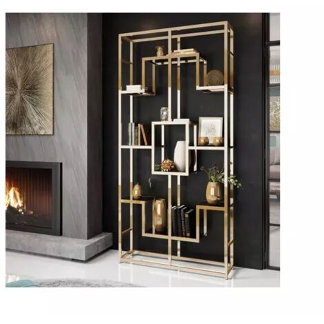 Bibliothèque étagère RICHMONT Gold 100x30x180 cm