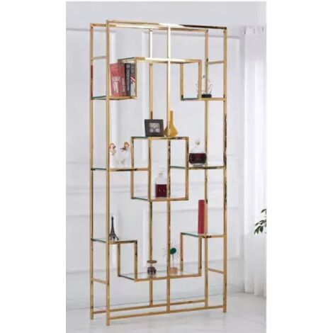 Bibliothèque étagère RICHMONT Gold 100x30x180 cm