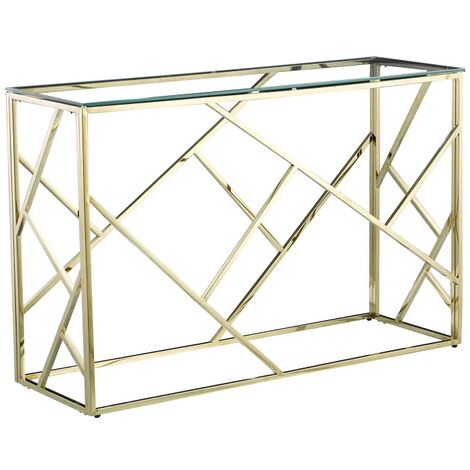 Console GEOMAG Gold verre Transparent 120x40x78 cm (1/3)