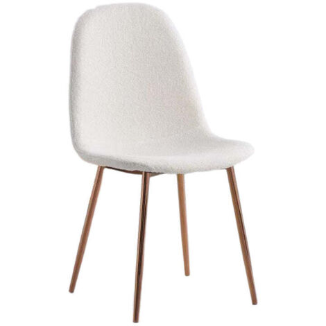 Lot de 6 Chaises SCANDINAVE BONNIE Beige Doudou & Rose Gold 42x53x84 cm (1/4)