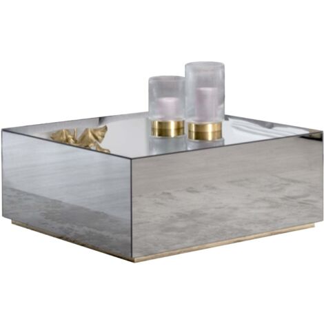 Table Basse LUXUS – 90x90x50 cm – Effet Miroir Élégant (1/4)