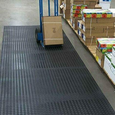 Tapis Protecteur de sol en gomme antidérapant avec revêtement robuste à bulles noires Différentes tailles - 120x250 cm