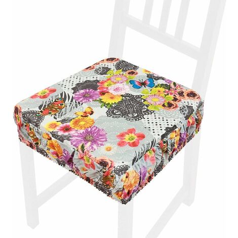 Coussin De Chaise Amovible Emmevi – Housse Coton Lavable – 40x40 Cm – Épaisseur 5 Cm – Fabriqué En Italie