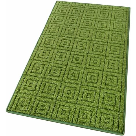 Tapis de Cuisine 3D Coureur Bordé Absorbant Antidérapant Lavable En Différentes Tailles Vert - 57x40 cm