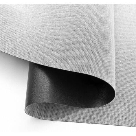 Similicuir Au Mètre H140 Similicuir Tissu d'Ameublement Faux Cuir - Noir