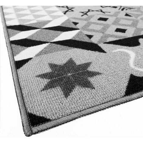 Tapis de Cuisine Personnalisé Au Mètre H57 Antidérapant Moderne Polyvalent Chambre Couloir - Gris