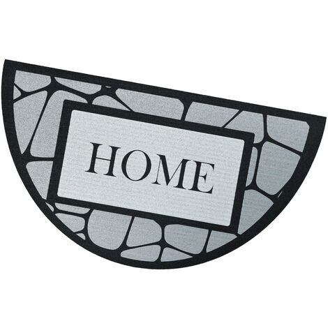 Paillasson en Gomme Durable 40x70 cm Antidérapant Interne Externe Moderne Demilune - Des.MA (1/5)