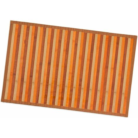 Tapis en Bois de Bambou Cuisine Salle de Bain Chambre Anti-dérapant Petit Déjeuner Napperon Beige - 50x175 cm (1/3)
