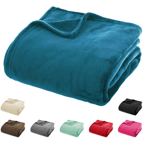 PanxHome Couverture Plaid Polaire 160x200 cm, 520GSM Couverture Polaire