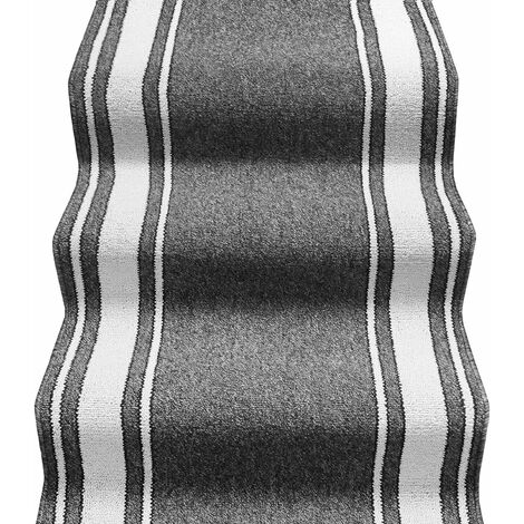 Tapis d'escalier Coureur d'entrée Revêtement de Marche Antidérapant Style Classique Gris - 67x500 cm