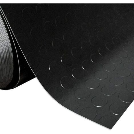 Tapis Protecteur de sol en gomme antidérapant avec revêtement robuste à bulles noires Différentes tailles - 1 mètre x 0,2 mètre (échantillon)