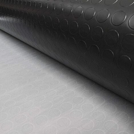 Tapis Protecteur de sol en gomme antidérapant avec revêtement robuste à bulles noires Différentes tailles - 1 mètre x 0,2 mètre (échantillon)
