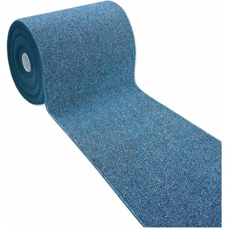 Tapis de Cuisine Antidérapant Moderne Polyvalent Chambre Couloir Couleur unie Bleu - 57x330 cm