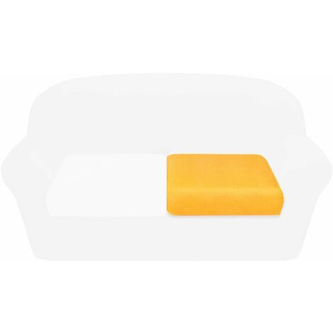 Housse de Coussin de Canapé Extensible Différentes Tailles Housse de Place 2 Places - Jaune
