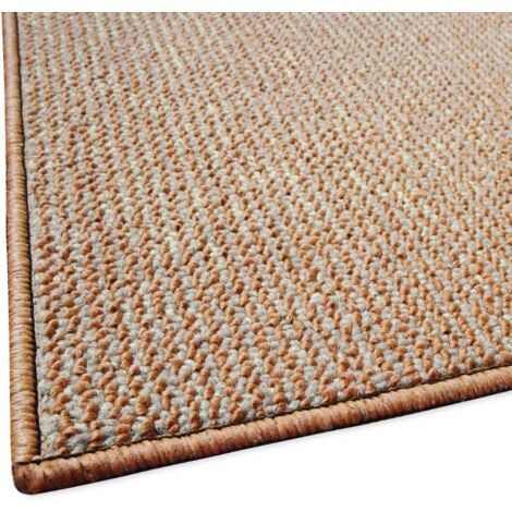 Tapis de Cuisine Moderne Au Mètre H57 Coureur Bordé Absorbant Antidérapant Lavable Couleur unie Beige
