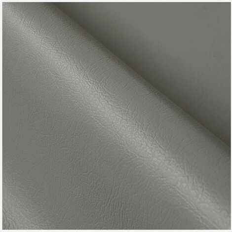 Similicuir Au Mètre H140 Similicuir Tissu d'Ameublement Faux Cuir - Gris