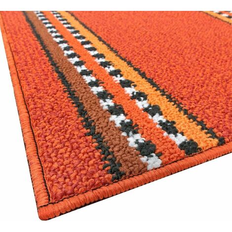 Tapis de Cuisine Coureur Bordé Absorbant Antidérapant Lavable En Différentes Tailles Orange - 57x40 cm