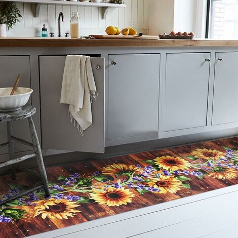 Tapis De Cuisine Anti Taches Pvc Imprimé Numériquement Doux Antidérapant Lavable DIS K - 51x40 cm