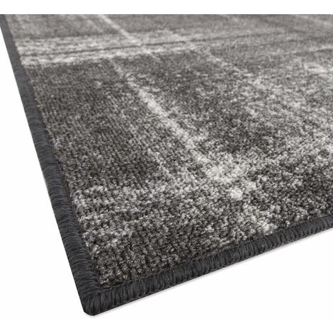 Tapis Lavable PureCozy - Taille 60x90 Cm - Poils Bas Antidérapants - Couleur Gris - Pour Cuisine, Salon, Chambre, Bureau
