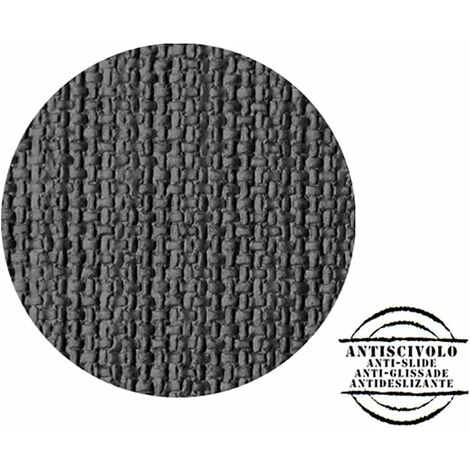 Tapis de Cuisine Bordé Coureur Antidérapant Lavable Gris - 50x80 cm