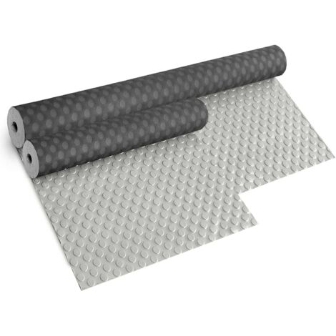 Tapis Protecteur de sol en gomme antidérapant avec revêtement robuste à bulles Gris - 2 mètre x 9 mètres