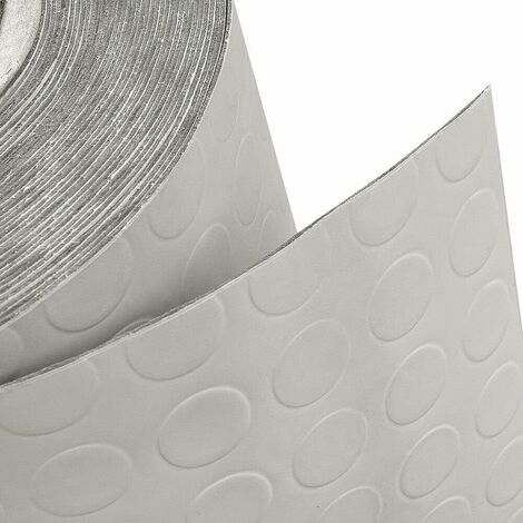 Tapis Protecteur de sol en gomme antidérapant avec revêtement robuste à bulles Gris - 2 mètre x 9 mètres