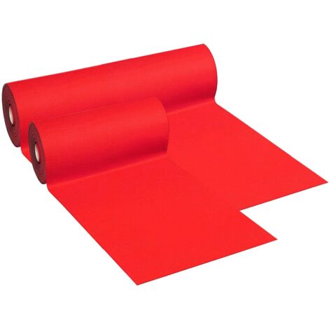 Tapis Coureur Rouge Antidérapant Moquette Entrée Boutique Escaliers Mariage - 100x900 Cm