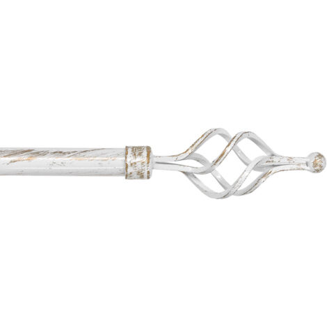 Tringle à Rideau en Fer Vente aux Enchères de Rideaux Anneaux Extensibles 120 210 cm Vortex - Shabby Chic