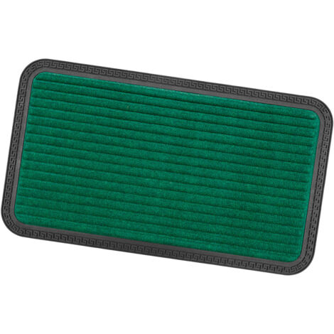 Paillasson d'Entrée Tapis en gomme Antidérapant Robuste Absorbant Vert - 40x60 cm (1/5)